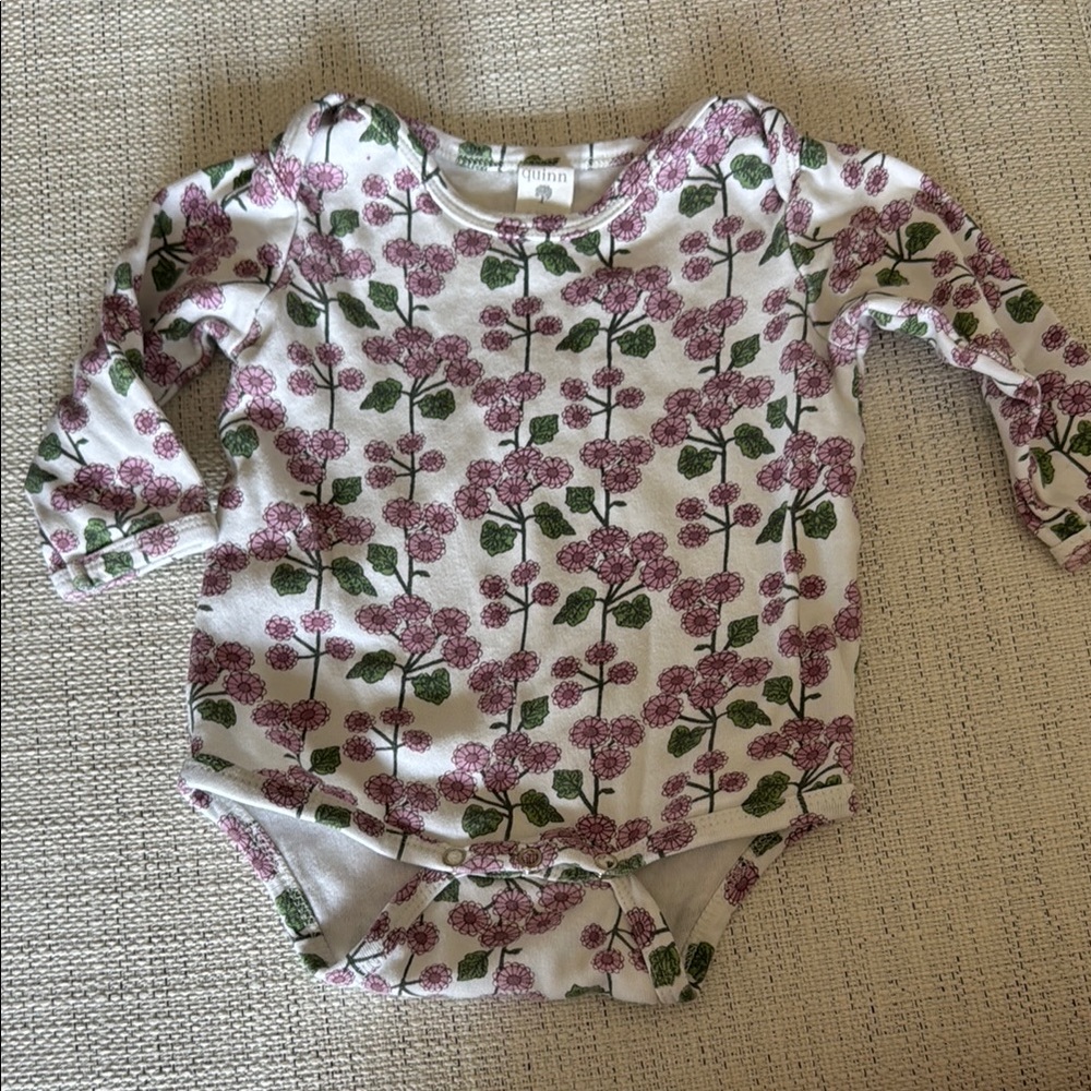 Kate Quinn Vintage Floral Purple and Green Bodysuit